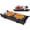 Black Double Burner with Handles, variant on Hot Plate, 2000W Portable Electric Stove for Cooking with Stay Cool Handles & 5 Levels Adjustable Temperature, Countertop Double Coil Burner for Home Camp RV,Compatible for All Cookwares,Black