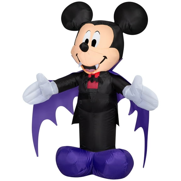 Gemmy Airblown Inflatable Vampire Mickey Disney , 3.5 ft Tall, Multicolored