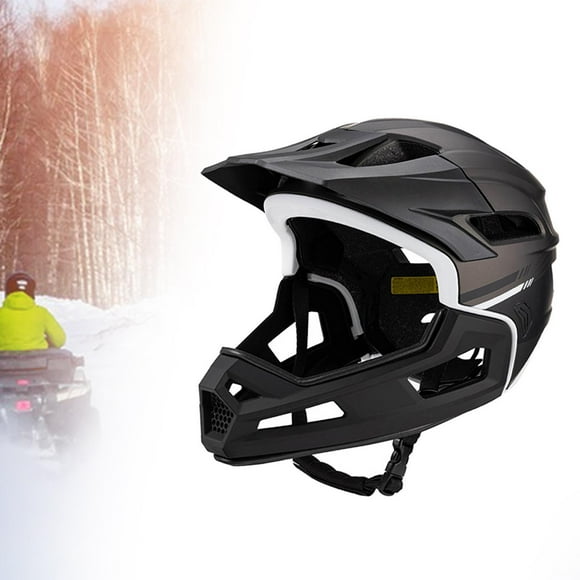 Casco de bicicleta DYNWAVEMX cara completa para hombres y mujeres Negro titanio