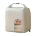 thumbnail image 3 of MTBLYS Bolsa de almacenamiento de algodón para edredones|organizador de ropa de cama de gran capacidad con ventana transparente para edredones de plumas, 3 of 8