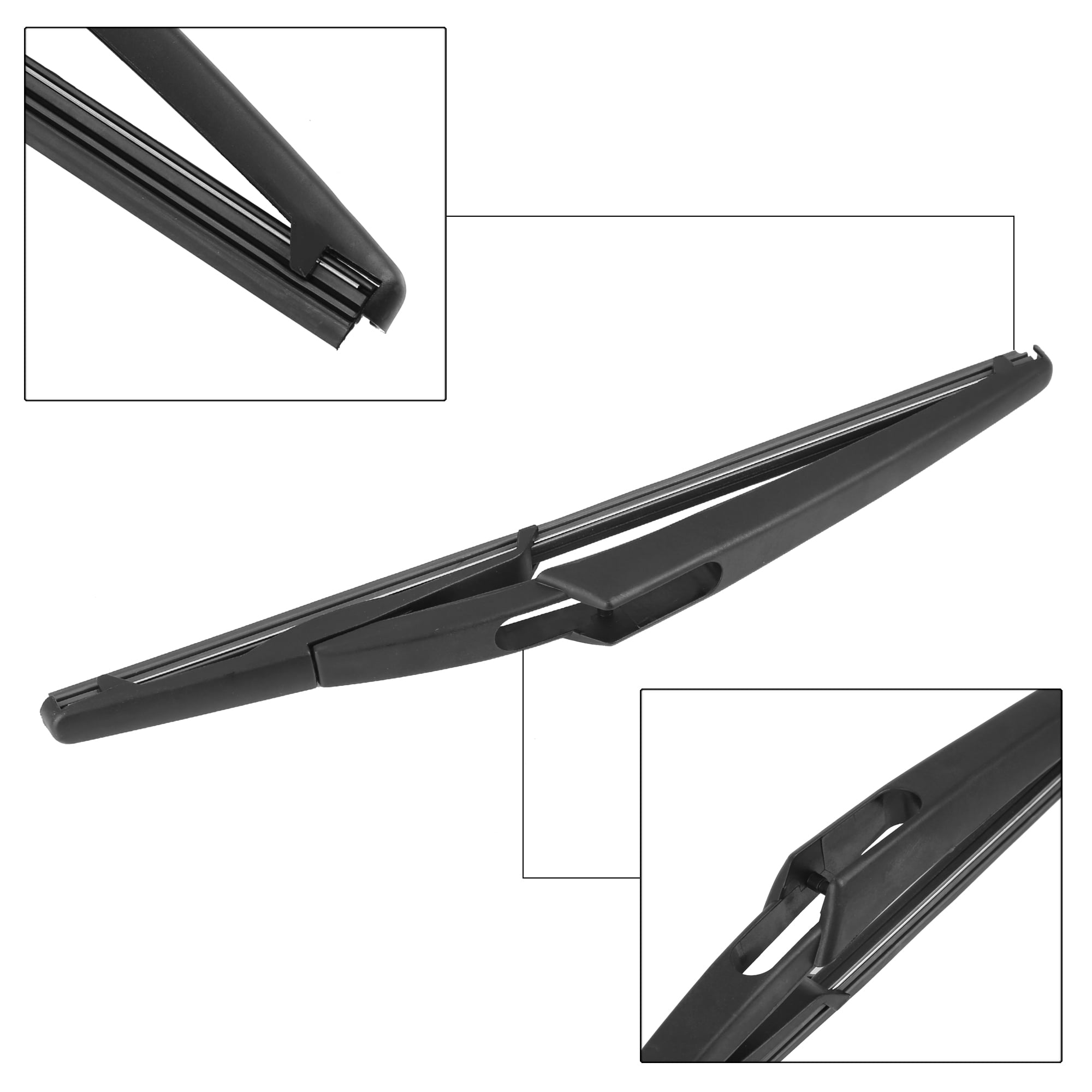 Jeu D'Essuie-glaces Arrière Pour Mercedes W245 (2005-2011) - Bras + Balai, Longueur 31 Cm (bras) Et 28,3 Cm (balai), Caoutchouc + Métal + Plastique - 4