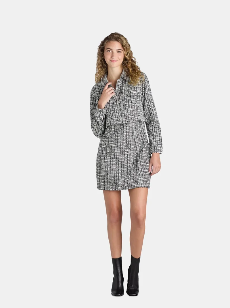 Madden NYC Women's Cropped Boucle Jacket, Sizes XXS-XXL