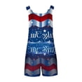 thumbnail image 4 of Moxiu Womens Independence Day Shorts Romper American Flag Overalls 4th of July Sleeveless Baggy Adjustable One Piece Patriotic Jumpsuit with Pockets 2025 Blue,XXXL, 4 of 5