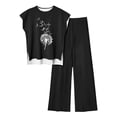 thumbnail image 1 of Pantalons pour Femmes, Hauts Sans Manches pour Femmes, Ensemble Décontracté pour Femmes Sans Manches Imprimé à Col Rond Haut et Pantalon, 1 of 2