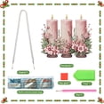 thumbnail image 3 of Pink Flower Candle Diamond Art Painting Kit Hanging, 3 of 7