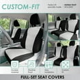 thumbnail image 3 of For 2016–2022 Honda Pilot LX | EX | EX-L FH Group Neoprene Custom Fit Waterproof Car Seat Covers - Full Set Gray, 3 of 7