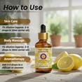 thumbnail image 4 of Deve Herbes Pure Lemon Essential Oil (Citrus limonum) Steam Distilled, Natural & Aromatherapy Use 10ml with Glass Dropper, 4 of 6
