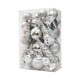 thumbnail image 1 of Bolas de adornos navideños con lazo para colgar, perfectas para fiestas (plata, 29 piezas), 1 of 7