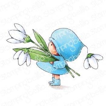 Stamping Bella Cling Stamps-Bundle Girl With A Snowdrop