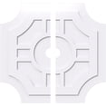 thumbnail image 1 of Ekena Millwork CMP40HS2-04000 40 in. OD x 4 in. ID Square Haus Architectural Grade PVC Contemporary Ceiling Medallion - 2 Piece, 1 of 4