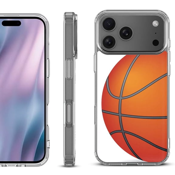 For iPhone 17 Pro Max Protective Shockproof Phone Case, by OneToughShield - Basketball