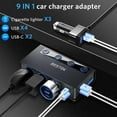 thumbnail image 4 of BESTEK 180W Cigarette Lighter Splitter, 3 Socket Car Cigarette Lighter Adapter with PD36W/65W and QC3.0 18W*4 Fast USB Charging Ports, LED Voltage Display 12V/24V DC Outlet Cigarette Lighter Splitter, 4 of 8