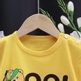 thumbnail image 6 of CAICJ98 Toddler Baby T Shirts Boys Girls Short Sleeve Tees 6 12 18 24 Months 2T 3T 4T 5T Cotton Casual Graphic Crewneck Summer Top for Kids (Yellow,2-3 Years), 6 of 7