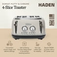 thumbnail image 2 of HADEN Dorset Stainless Steel 4-Slice Toaster with Browning Control, Cancel, Reheat and Defrost Settings, 2 of 9