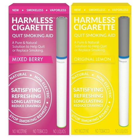 Harmless Cigarette,Mixed Berry & Original Lemon,Quit Smoking Aid,2pk