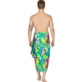 thumbnail image 2 of LA LEELA Men's Swim Trunk Beachwear Sarong Pareo Wrap One Size Turquoise_AAA15 Summer Vacation Party, 2 of 4