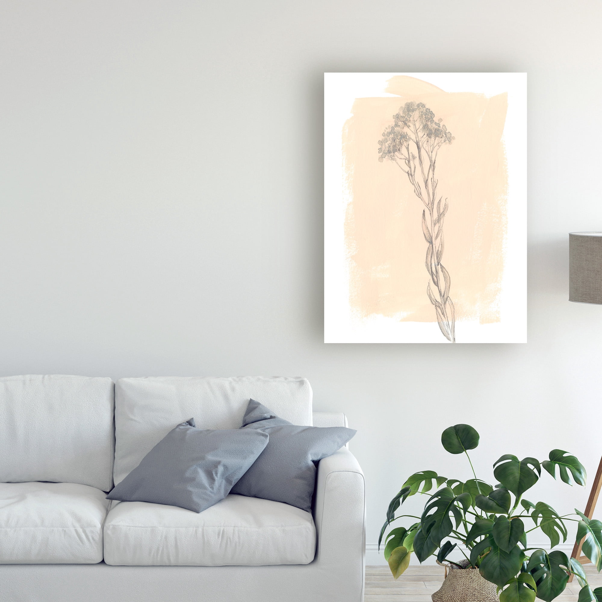 Trademark Fine Art 'Branch on Blush I' Canvas Art by Jennifer Goldberger