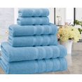 thumbnail image 2 of American Soft Linen Juego De Toallas De 6 Piezas, 100% Algodón Turco Carde, 560 G/M², Toallas Para Baño, Súper Suaves, 2 Toallas De Baño, 2 Toallas De Mano, 2 Toallitas, Color Azul Claro, 2 of 8