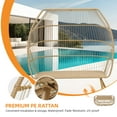 thumbnail image 4 of Uforic Beige Dual Egg Seat with Base, 2-Person Wicker Egg Chair for Indoor/Outdoor Patio Use with Cushions, Supports up to 510lbs, Perfect for Patio, Bedroom, Garden, and Balcony, 4 of 9