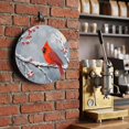 thumbnail image 2 of Welcome Sign for Front Door, Christmas Cardinal Round Metal Wall Art Wreaths, Winter Branches Berry Xmas Grey Outdoor Indoor Wall Hanging Sign for Porch Decor Housewarming Gifts 7.9 Inch, 2 of 8