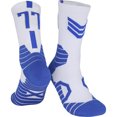 thumbnail image 1 of Professional Men's Basketball Socks Number Sports Socks Knee High Thickened Towel Bottom Cycling Running Fast-drying Breathable Adult Non-Slip Child Adult Socks for (33-38)Kids ( MK-77 White Blue, 1 of 9