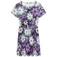 thumbnail image 3 of Grunge Graphic Flower Pattern Dress Summer Street Style Dresses Female Short Sleeve Printed Sundress, 3 of 7