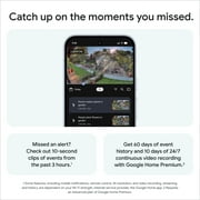 كاميرا مراقبة خارجية من Google Nest Cam من الجيل الثاني مع فيديو بدقة 2K وتوافق مع Gemini