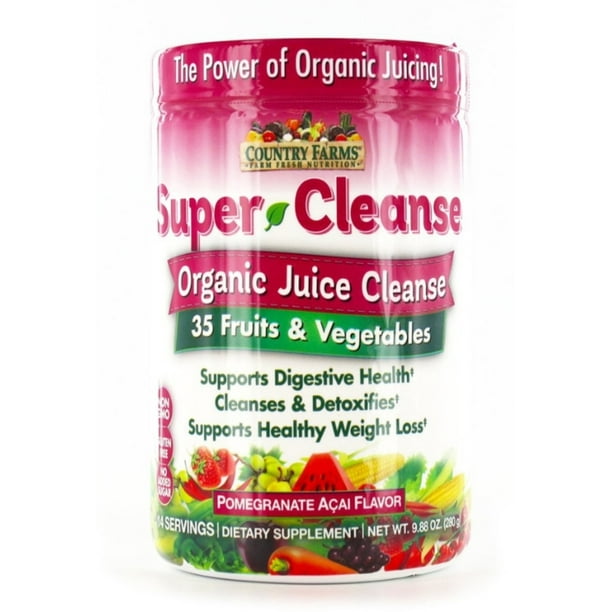 2 Pack Country Farms Super Cleanse Dietary Supplement, 35 Organic
