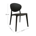 thumbnail image 2 of Ilios Innova | Set de 4 Sillas Teksi Negro de Polipropileno Reforzado con Fibra de Vidrio, Diseño Minimalista y Apilable para Comedor, Terraza, Restaurante y Cafetería, Resistentes a la Intemperie., 2 of 9