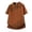 Brown, variant on JUUYY Mens Quarter Zip Shirts Short Sleeve Ribbed Knit Lightweight T-Shirts Textured Breathable Loose Summer Collared Golf Shirt Tops White XL