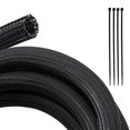 thumbnail image 1 of Manguitos para cables, gestión de cables, RED WOLF, 10 pies 3/4 pulgadas, negros, 1 of 7