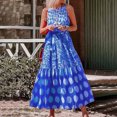 thumbnail image 2 of Vestido largo de playa sin mangas con cuello redondo y estampado de lunares de verano sexy a la moda para mujer Pompotops  ghjkhdj3089, 2 of 8