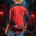 thumbnail image 4 of Godom Women Halloween Shirt Funny Tshirts Crew Neck 3/4 Sleeve Ghost Graphic Tee Tops, 4 of 7