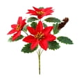 thumbnail image 2 of Xihbxyly Flores Navideñas de Terciopelo, Elegantes Ramos Artificiales, Decoración Sofisticada para El Hogar, Perfectas para Bodas, Centros de Mesa, Belleza Duradera, Tamaño de 34 Cm, Diseño de Maceta, 2 of 6
