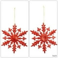 thumbnail image 4 of 6pcs, Christmas Hanging Snowflakes, Large Glitter Snowflakes Ornaments Plastic Snowflake Winter Indoor Outdoor Christmas Tree Holiday Decor, 4 of 7