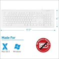 thumbnail image 2 of Macally 104 Key USB Wired Keyboard with Apple Shortcut Keys and 3 Button USB Optical Mouse Combo for Mac and Windows PC (MKEYECOMBO), 2 of 2