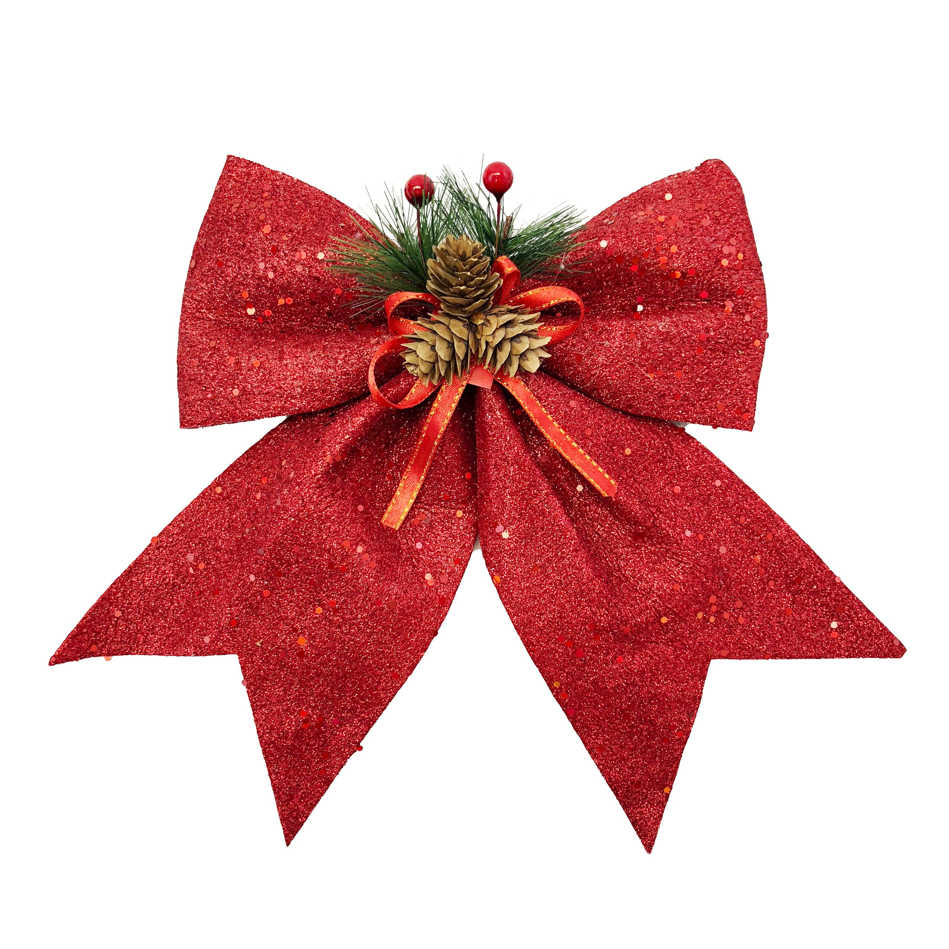 Allgala Christmas Decorative Bows for Wreath Garland Treetopper ...