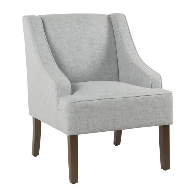HomePop Fauteuils de Salon en Velours à Accoudoirs Incurvés, Gris Pâle