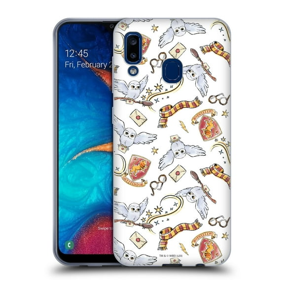 Head Case Designs Officially Licensed Harry Potter Deathly Hallows XIII Hedwig Owl Pattern Soft Gel Case Compatible with Samsung Galaxy A20 / A30 2019