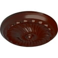thumbnail image 3 of Ekena Millwork 12 1/4"OD x 2 1/4"P Flower Spiral Ceiling Medallion (Fits Canopies up to 2"), Hand-Painted Brushed Mahogany, 3 of 8