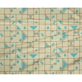 thumbnail image 4 of oneOone Tissu Polyester Lycra Diamant & Triangle Géométrique Décor Tissu Imprimé BTY 56 Pouces de Large, 4 of 4