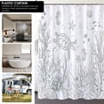 thumbnail image 6 of Dznils Nautical Coastal Fabric Shower Curtain, Gray Turtle Bathroom Curtain with 12 Hooks, 72" x 72", 6 of 9