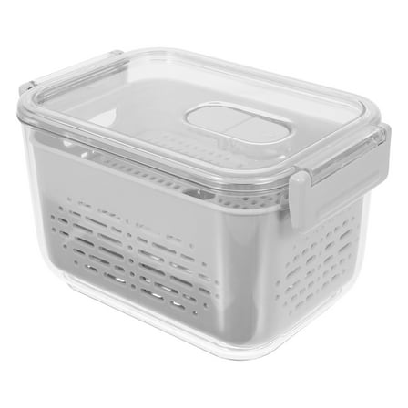 Food Containers for Fridge Strawberry Refrigerator Organizer Grey