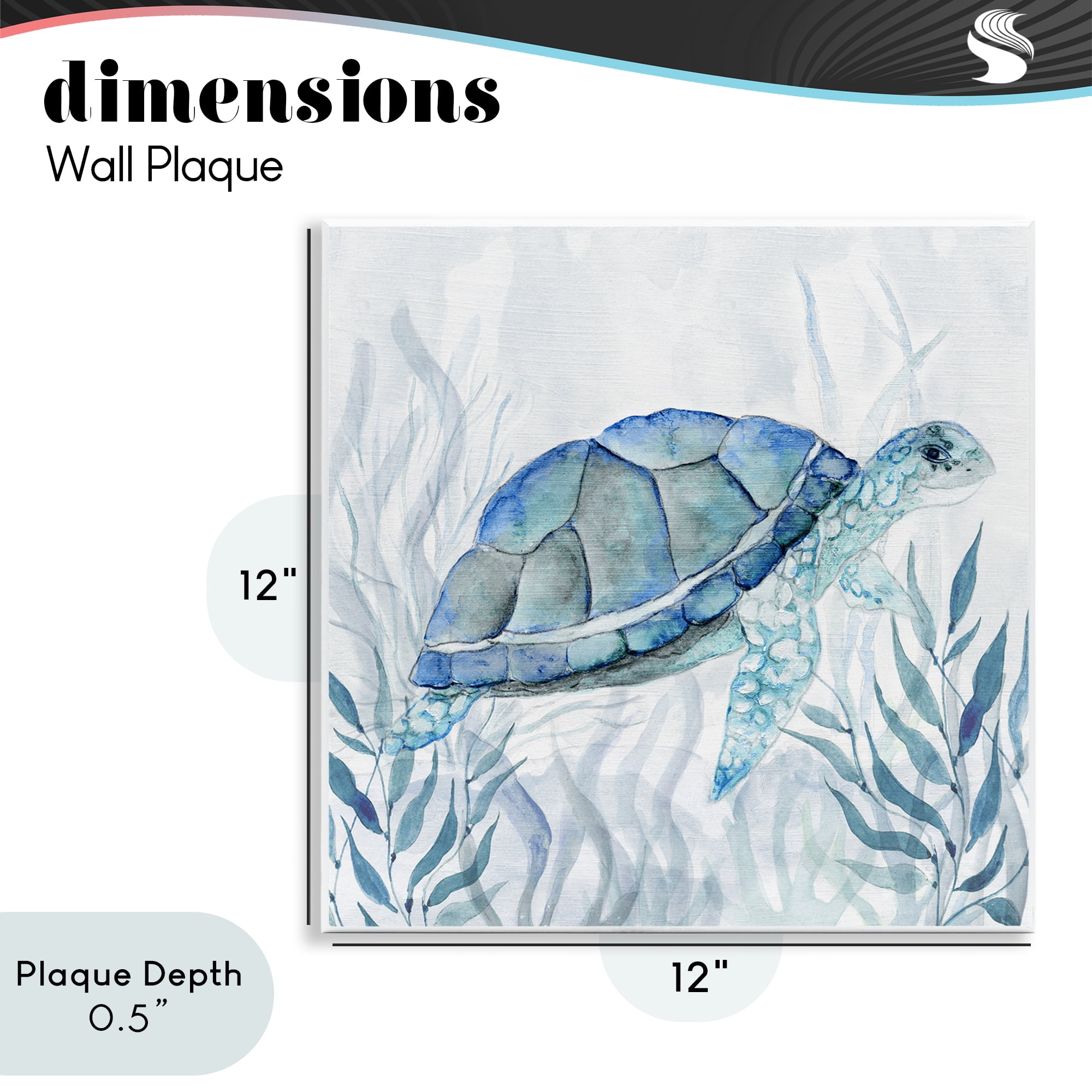 Stupell Industries Smiling Turtle Gaze Wall Plaque Art, design by Janet Tava