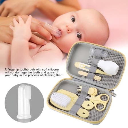 RAGUPEL Baby Nail Scissors,Baby Manicure Kit,8pcs Convenient Daily Baby Nail Clipper Scissors Hair Brush Comb Manicure Care Kit