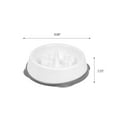 thumbnail image 4 of IRIS USA 2 Cup Slow Feeder Dog Bowl for Long Snouted Pets, White/Gray, 4 of 4