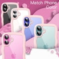 thumbnail image 7 of JETech Wavy Case for iPhone 16 6.1-Inch, Cute Wave Frame Curly Shape Shockproof Phone Cover for Women and Girls, Clear Hard PC Back (Pink), 7 of 7