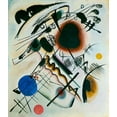 thumbnail image 2 of Kandinsky, Wassily 12x13 Black Ornate Wood Framed with Double Matting Museum Art Print Titled - Black Spot 1921, 2 of 4
