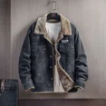 thumbnail image 2 of Chaquetas vaqueras para hombre, invierno 2024, abrigo vaquero holgado y cálido acolchado para hombre, alta calidad, estilo rock vintage, coreano, elástico, precio bajo, moderno, 2 of 5