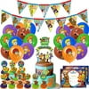 Nelton Birthday Party Supplies For Scooby Doo Includes Banner - Cake Topper - 24 Cupcake Toppers - 20 Balloons - 15 Invitation Cards